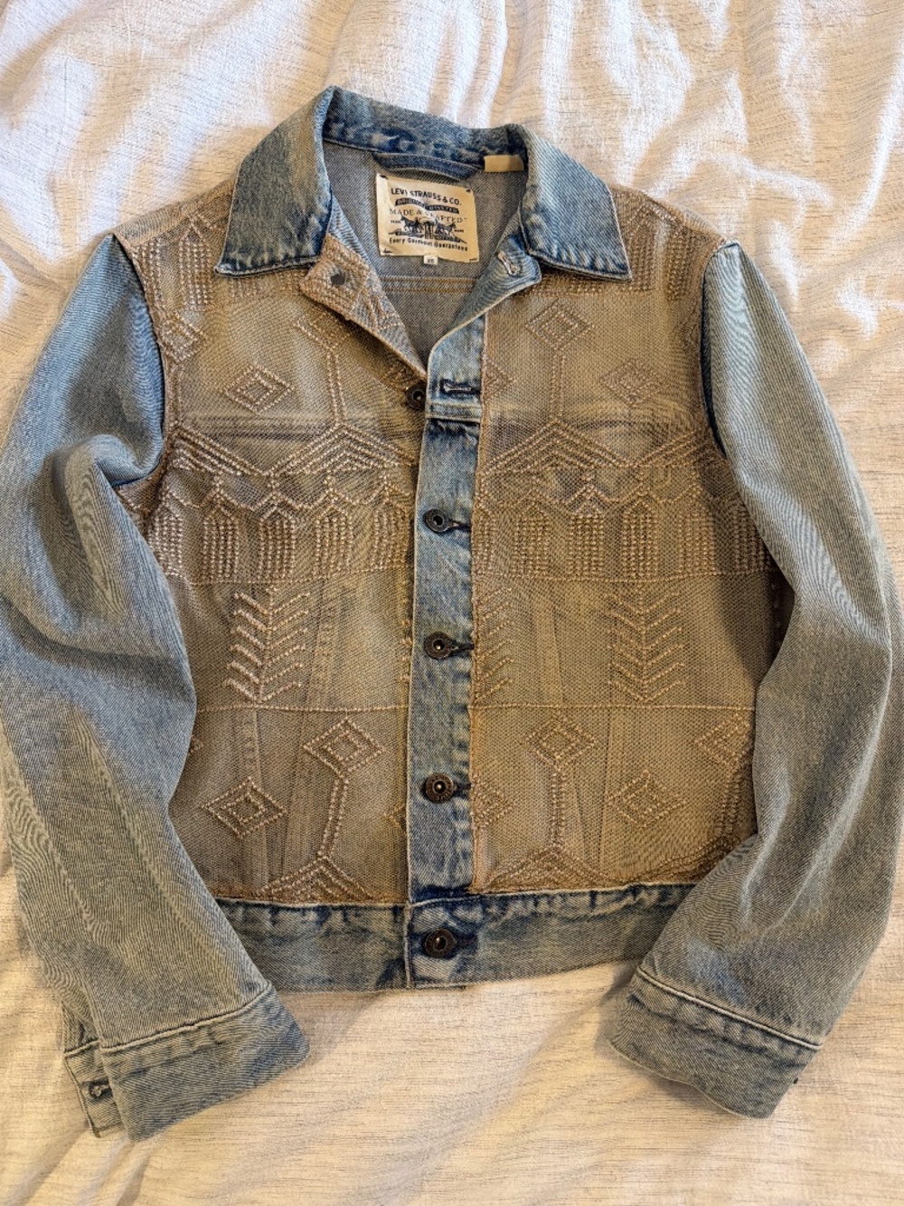 Levis Strauss Co. Women’s Blue French Tulle Denim Jacket